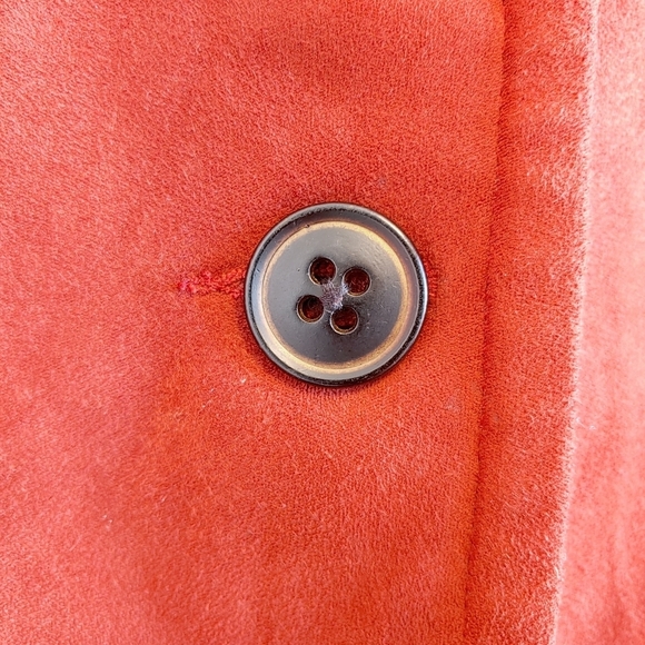 Cabi Penny Lane Longline Faux Suede Rust Colored Coat Sz M Fall Contemporary - Picture 5 of 15